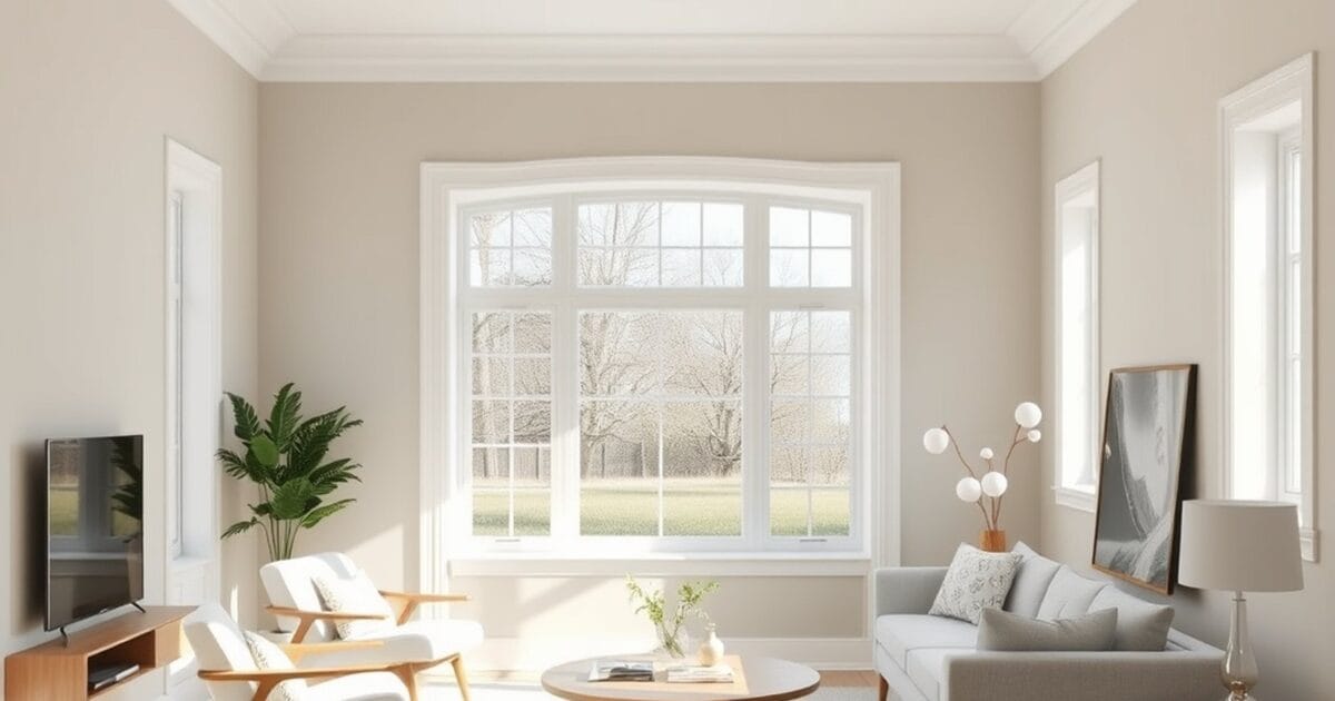Painted kitchen walls above the cabinets