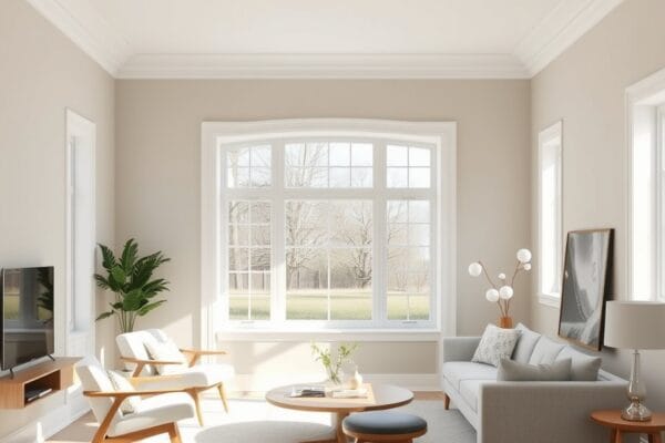 Painted kitchen walls above the cabinets