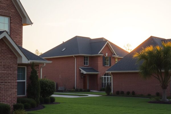 Two-story brick and Hardie-plank home in a Houston suburb