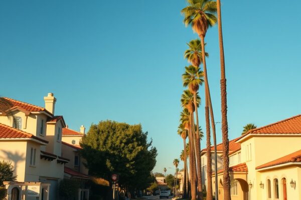 Spanish-style stucco home in a Los Angeles hillside neighborhood