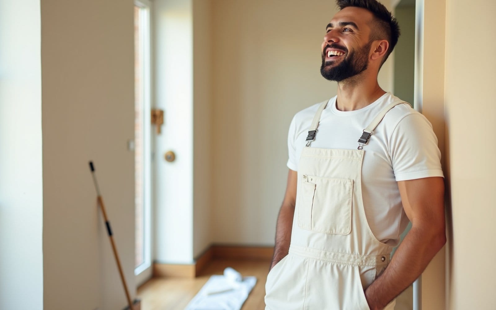 Doing a painting job walkthrough with a customer